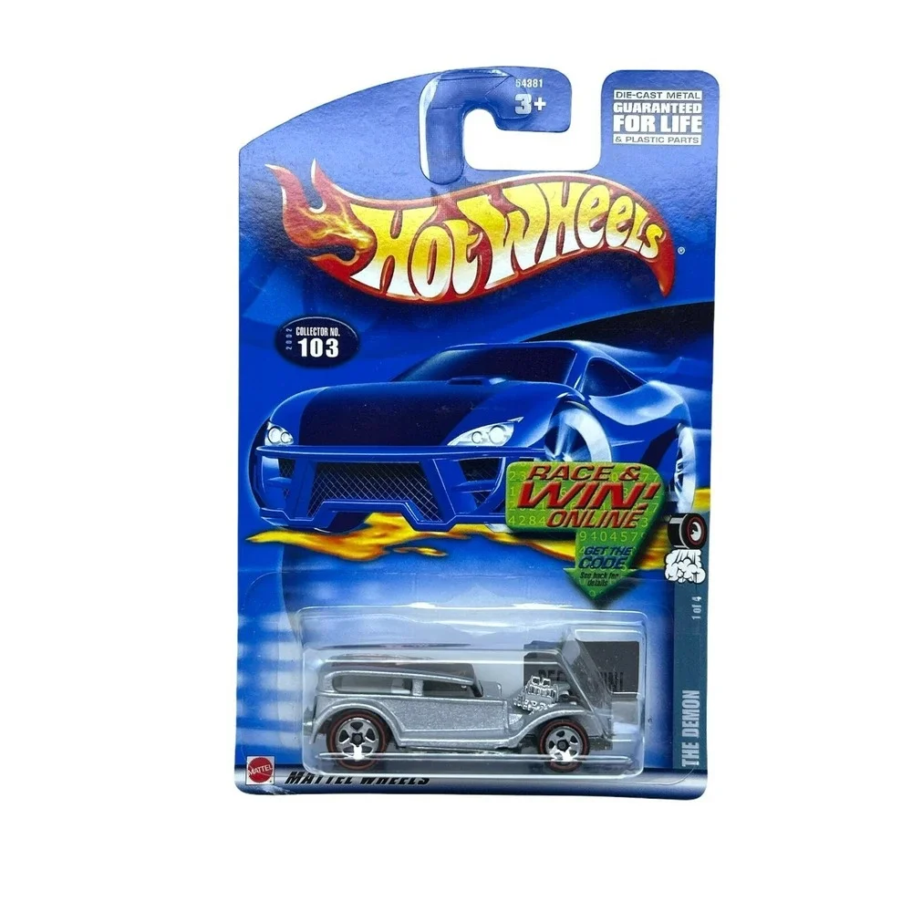 Hot Wheels Red Lines The Demon Car Silver Diecast 1/64 Scale Collector #103 #1/4
